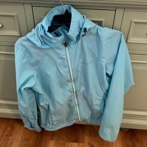 Light Blue light Columbia Rain jacket